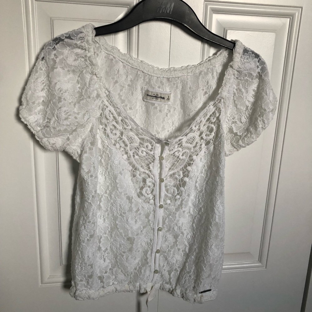 Abercrombie White Lace Top